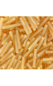 Miyuki twisted bugle beads 2x12mm Matted transparent light topaz ab TW2012-251F